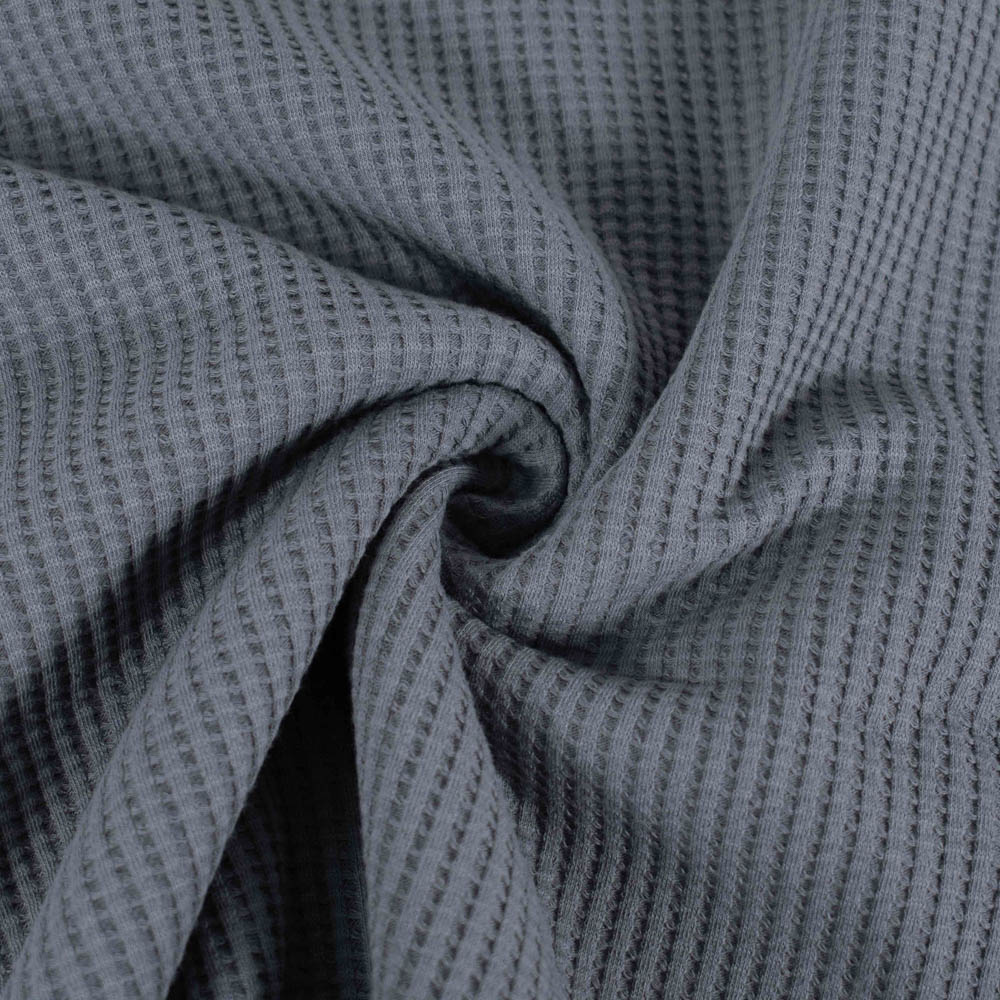 Waffeljersey jersey grau blooming fabrics