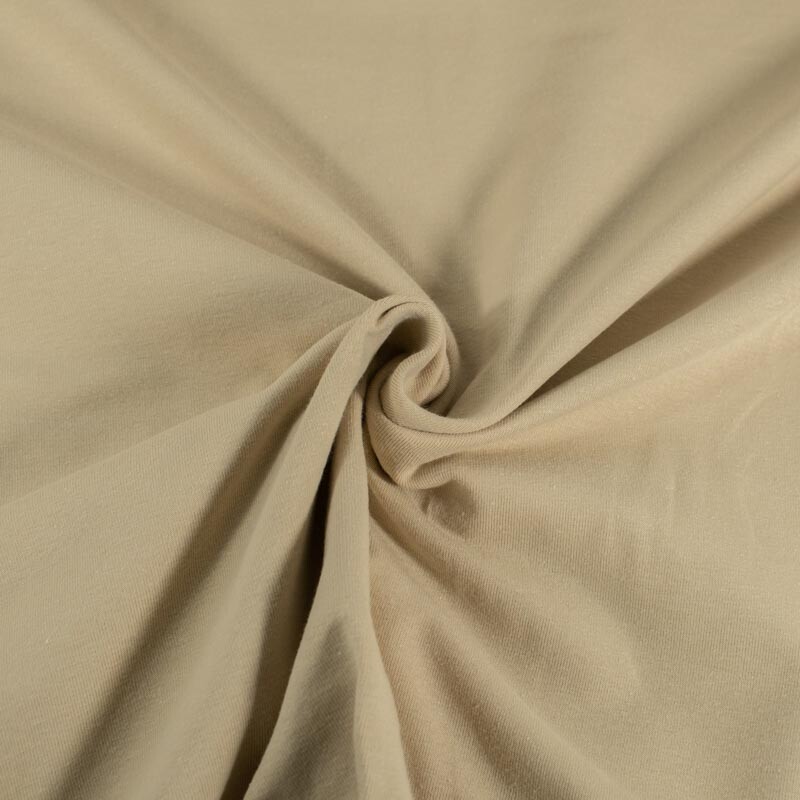 Baumwolljersey uni beige