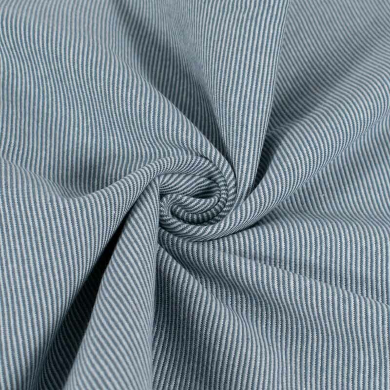 Bündchenstoff gestreift 1mm indigo/offwhite
