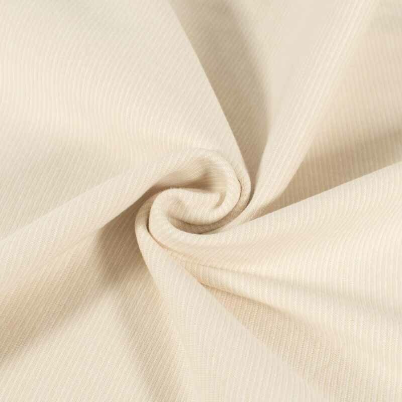 Bündchenstoff gestreift 1mm creme/offwhite
