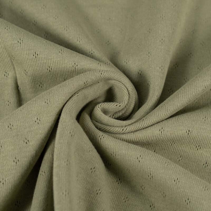 Ajour uni khaki-grün