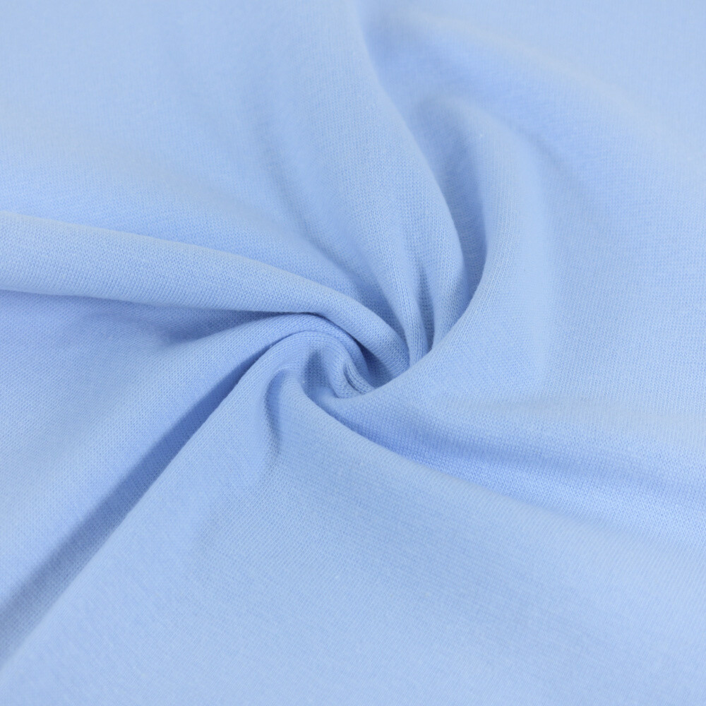 50x70 cm Bündchenstoff blau/grau