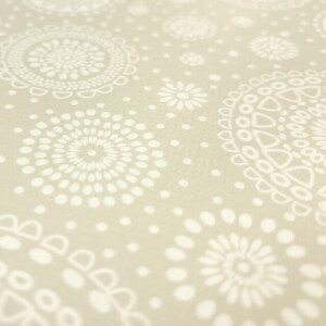 Wachstuch bedruckt Mandalas beige