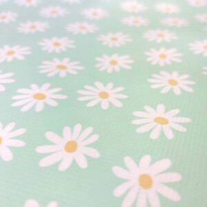 Wachstuch bedruckt blumen mint
