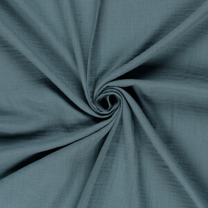 Baumwoll Musselin Uni aqua