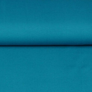 Baumwolljersey uni petrol