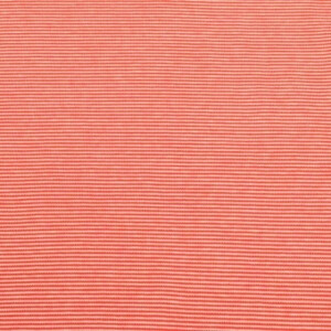 50x70 cm Bündchenstoff gestreift 1mm rot/weiß