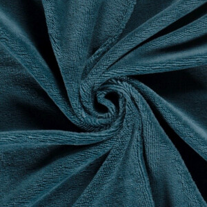 Bambus Frottee-Fleece petrol