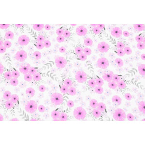 100x150 cm Baumwolljersey Digitaldruck Blumen fuchsia