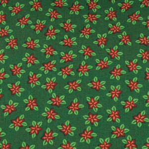 50x140 cm baumwolle christmas Blumen dunkelgrün