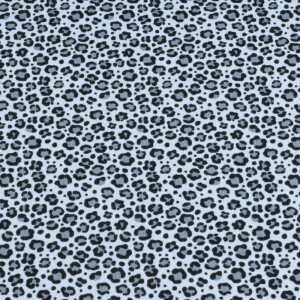 100x150 cm Baumwolljersey Leopard hellblau