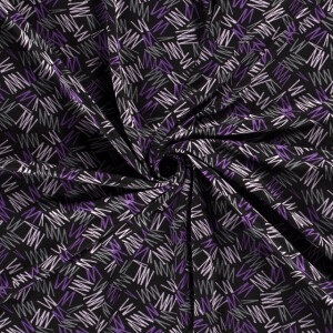 Jersey stoff discharge bedruckt streifen violett