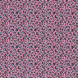 100x150cm Baumwolljersey Leopard rosa