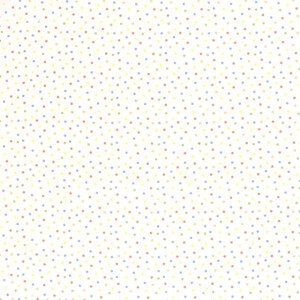 Baumwolle popeline farbige Punkte weiß