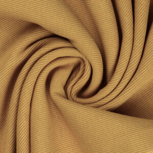 50x60cm Bündchenstoff gerippt 2x2 senf