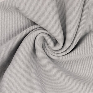 50x60cm Bündchenstoff gerippt 2x2 grau