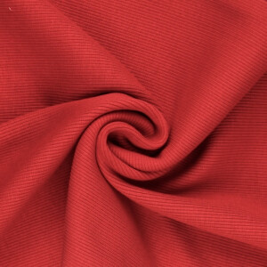 50x60cm Bündchenstoff gerippt 2x2 rot