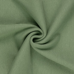 50x60cm Bündchenstoff gerippt 2x2 khaki grün