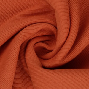 50x60cm Bündchenstoff gerippt 2x2 orange