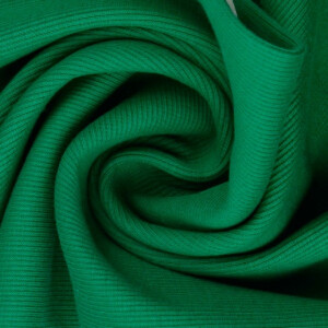 50x60cm Bündchenstoff gerippt 2x2 grasgrün