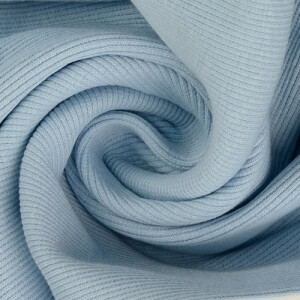50x60cm Bündchenstoff gerippt 2x2 hellblau