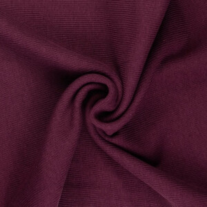 50x60cm Bündchenstoff gerippt 2x2 bordeaux