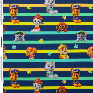 Baumwolljersey Digitaldruck Paw Patrol marine