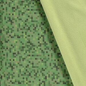 Softshell Digitaldruck Pixelmuster grün
