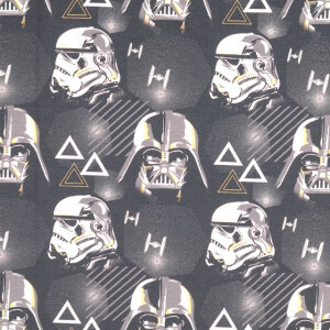 Baumwolljersey Digitaldruck Star Wars grau