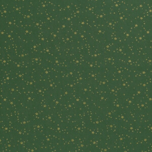 50x145 cm Baumwolle Christmas Sterne grün/gold