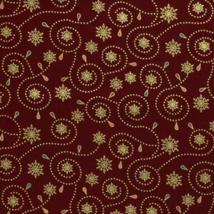 50x145 cm Baumwolle Christmas Ornamente rot/gold