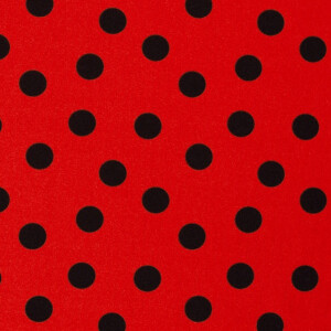 Burlington Polyester Punkte rot/schwarz