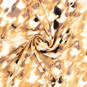 Viskose twill hahnentritt beige