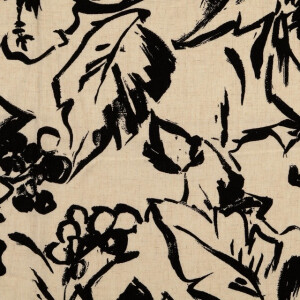 Viskose Leinen Blumen sand
