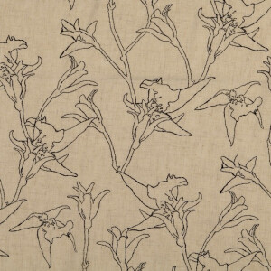 Viskose Leinen Blumen sand