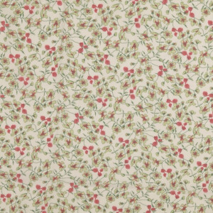 Viskose Popeline Blumen lime