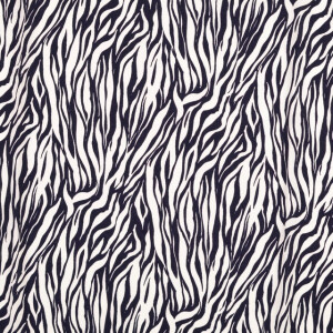 Viskose Popeline Zebra marine/weiß