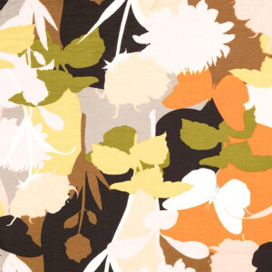 Viskose Nylon Blumen braun