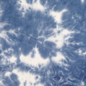 Viskose Leinen Batik jeansblau