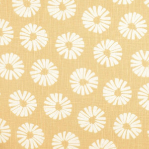 Leinen gewaschen Blumen beige