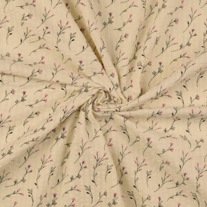 Seersucker vintage blumen rosa