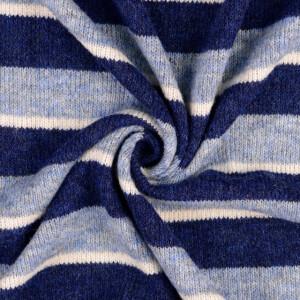 Strick stoff streifen blau