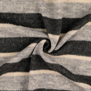 Strick stoff streifen grau