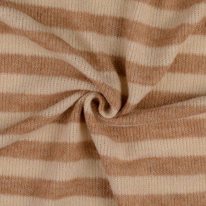 Strick stoff streifen beige