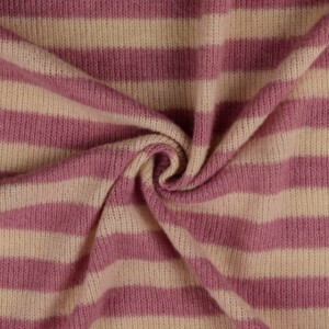Strick stoff streifen rosa