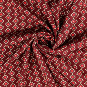 Viskose twill batik bordeaux