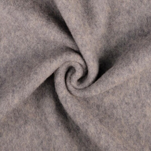 Wollfleece Uni grau