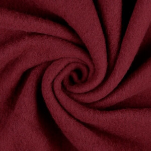 Wollfleece Uni bordeaux