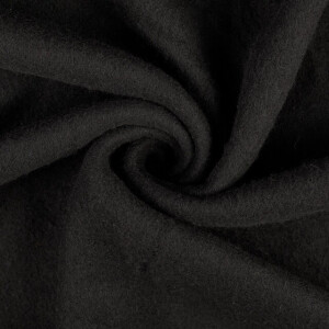 Wollfleece Uni schwarz