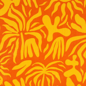 Viskose Popeline Abstrakt gelb/orange